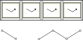illustration of a 4 panel aluminium folding or stacker window